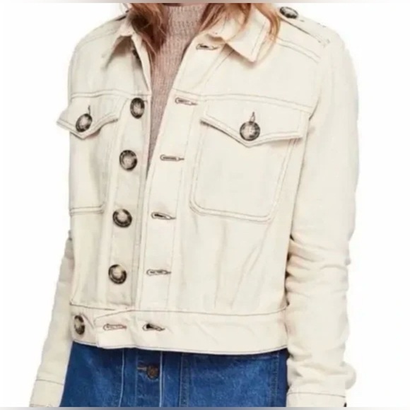Free People Off-White Eisenhower Jacket sz S - Picture 10 of 12